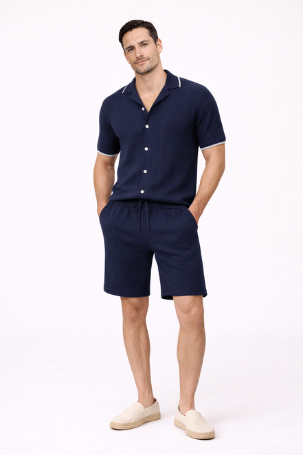 Valen Textured Knit Short Set