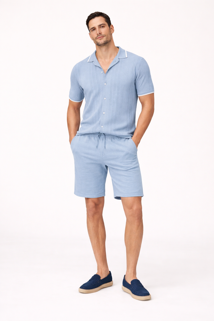Valen Textured Knit Short Set