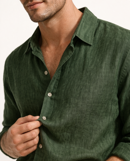 Verdant Linen Short Set