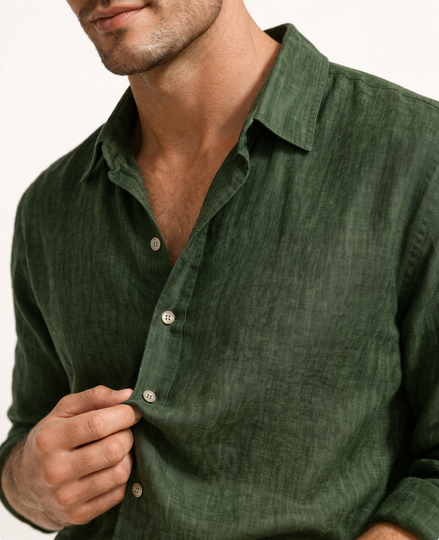 Verdant Linen Short Set