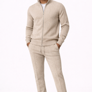 Cuffed Pinstripe knit Set