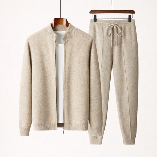Cuffed Pinstripe knit Set
