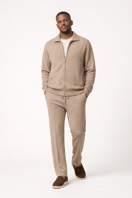 Folded Collar Knit Set
