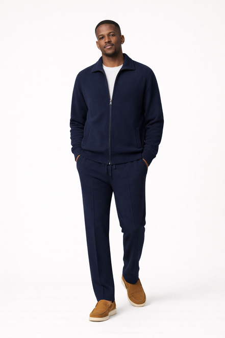 Folded Collar Knit Set