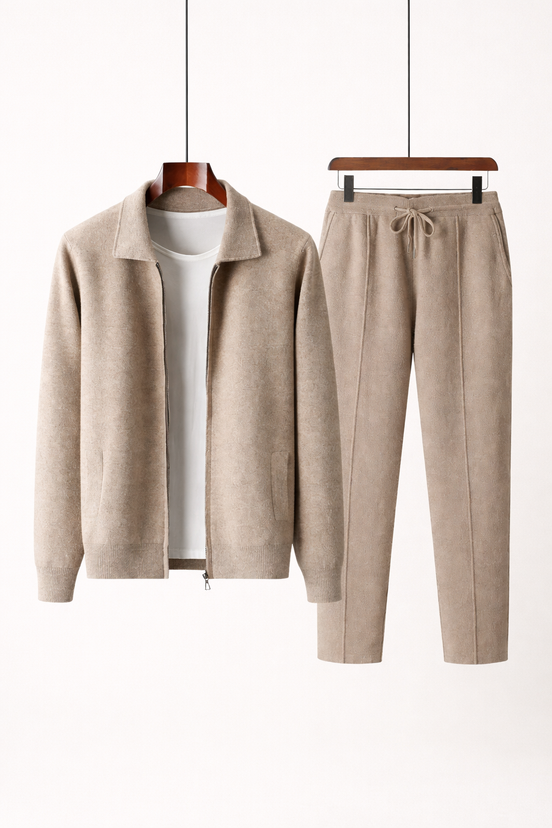 Folded Collar Knit Set