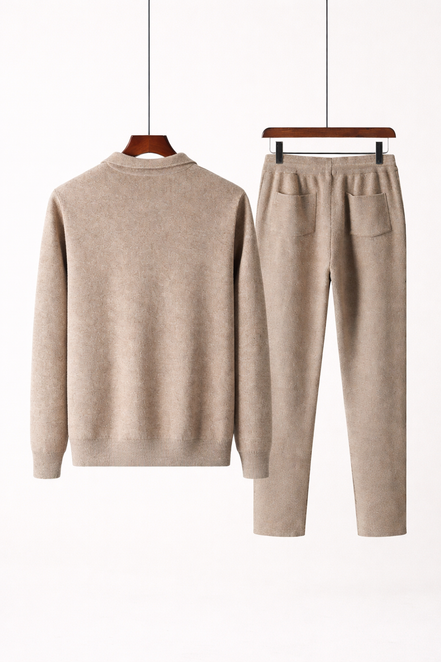 Folded Collar Knit Set