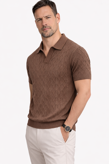 Cable Knit Polo