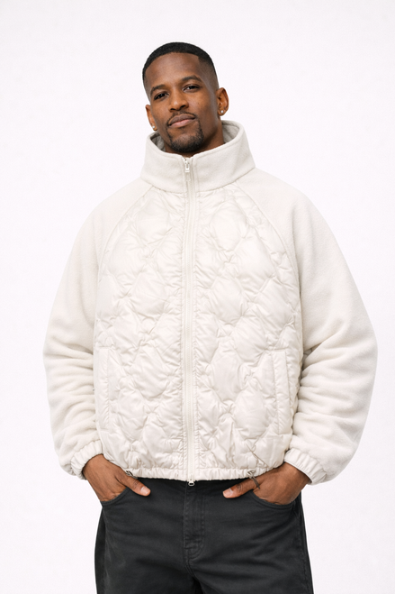 Crisscross Embossed Winter Jacket