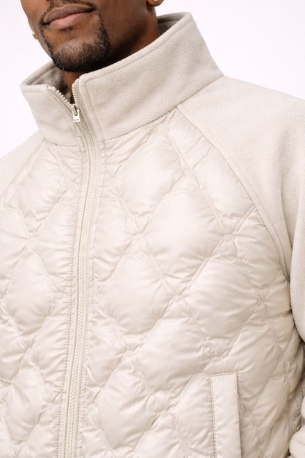 Crisscross Embossed Winter Jacket