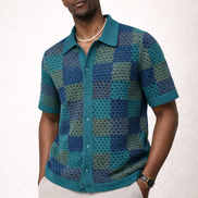 Monaco Color block Crochet Polo