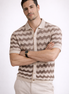 Chevron Wave Knit Polo