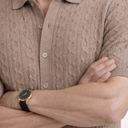 Cable Knit Polo