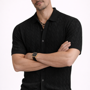 Cable Knit Polo