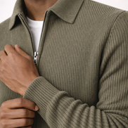 Milano Ribbed Zip Cardigan