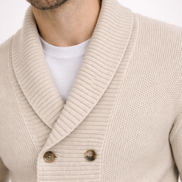 Riviera Double-Breasted Knit Cardigan