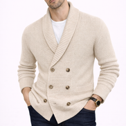 Riviera Double-Breasted Knit Cardigan