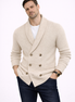Riviera Double-Breasted Knit Cardigan