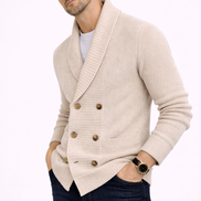 Riviera Double-Breasted Knit Cardigan