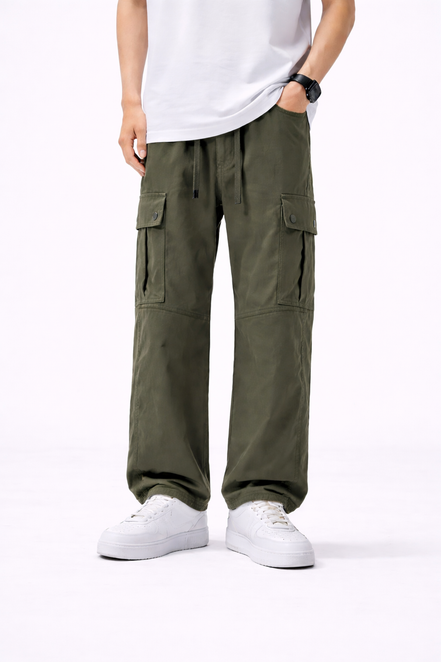 Utility Wide-Leg Cargo Pants