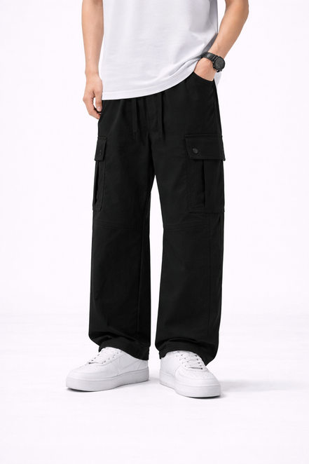 Utility Wide-Leg Cargo Pants