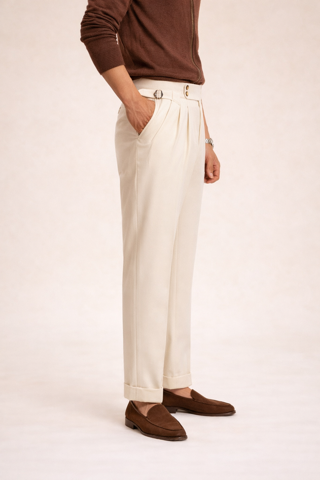 Naples Pleated Tailored Trousers