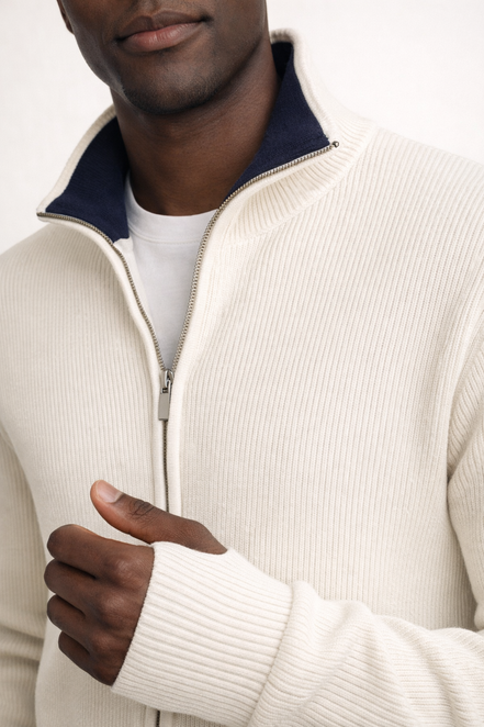 Zip Knit thumb hole  Cardigan