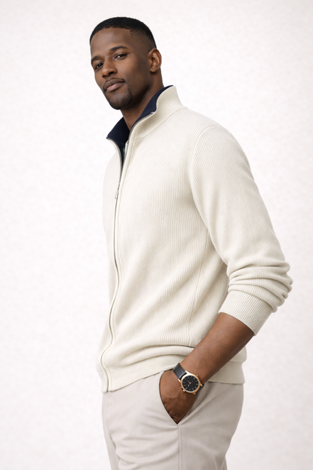Zip Knit thumb hole  Cardigan