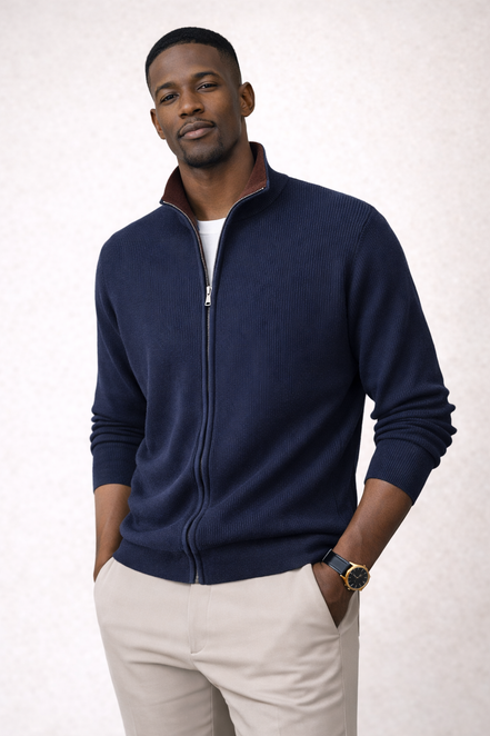 Zip Knit thumb hole  Cardigan