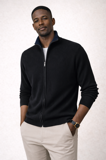 Zip Knit thumb hole  Cardigan