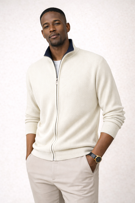 Zip Knit thumb hole  Cardigan