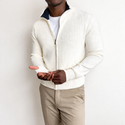 Zip Knit thumb hole  Cardigan