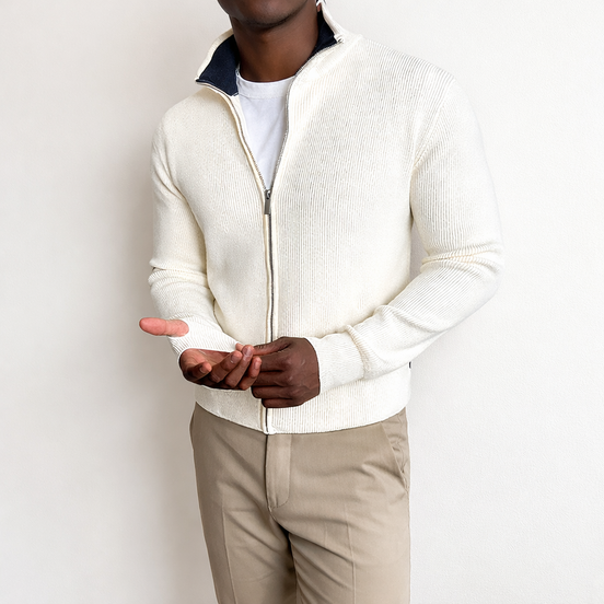 Zip Knit thumb hole  Cardigan