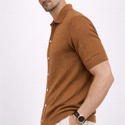 Pick Hole Knit Polo shirt