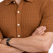Pick Hole Knit Polo shirt