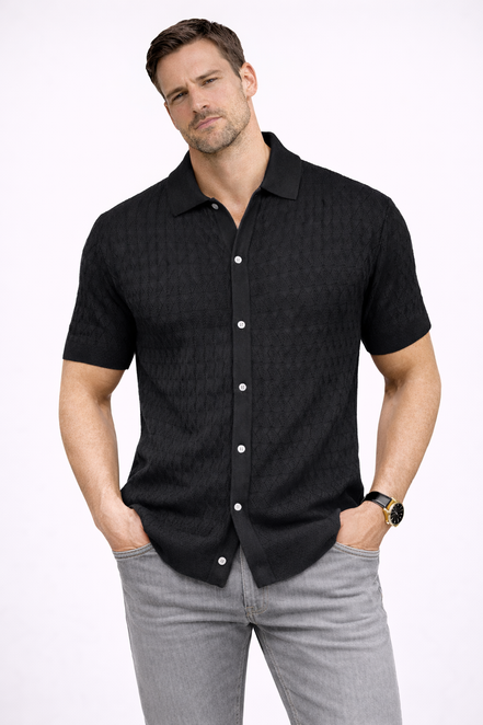 Pick Hole Knit Polo shirt