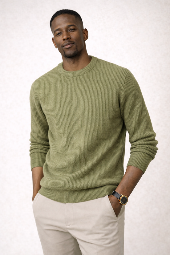 Round Crew Neck Cardigan