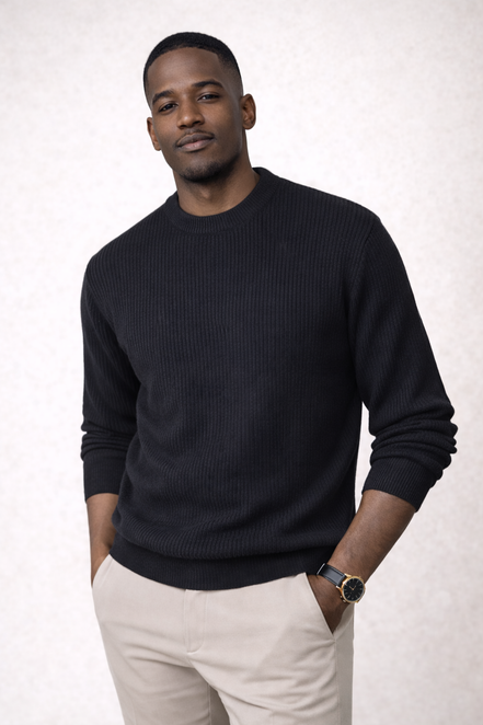 Round Crew Neck Cardigan