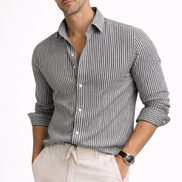 Seersucker Striped Shirt