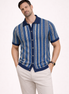 Striped Jacquard  Knit Polo
