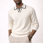 Detailed Collar Knit Polo