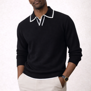Detailed Collar Knit Polo