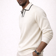 Detailed Collar Knit Polo