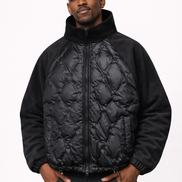 Crisscross Embossed Winter Jacket