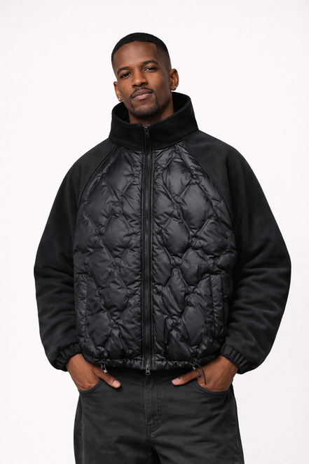 Crisscross Embossed Winter Jacket